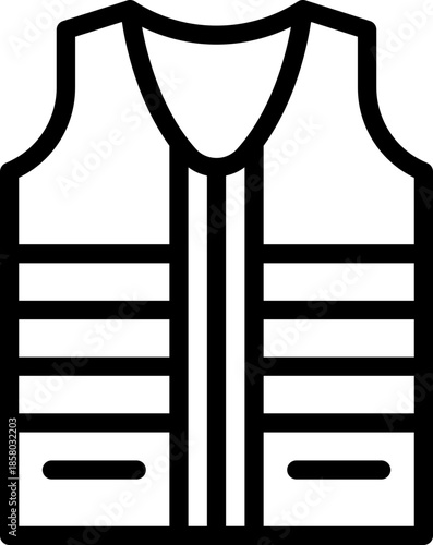 vest line icon. Clean and minimalist vector icon for websites, mobile apps, presentations, and logos. Fully scalable and customizable for any project.