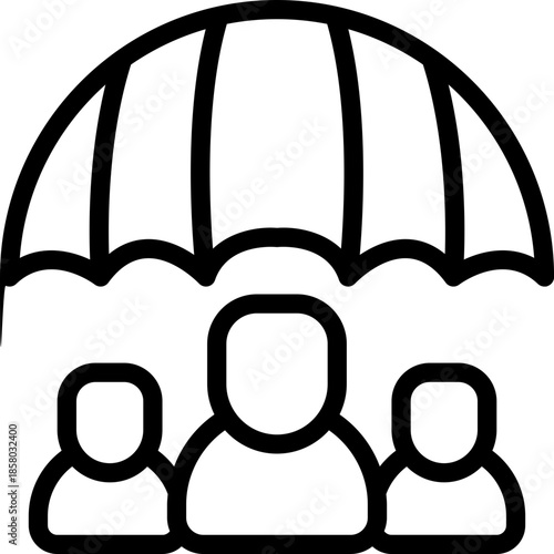 insurance line icon. Clean and minimalist vector icon for websites, mobile apps, presentations, and logos. Fully scalable and customizable for any project.