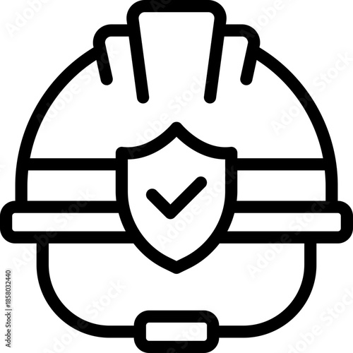 work insurance line icon. Clean and minimalist vector icon for websites, mobile apps, presentations, and logos. Fully scalable and customizable for any project.