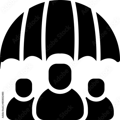 insurance glyph icon. Strong and solid vector icon for websites, mobile interfaces, presentations, and visual branding. High quality and easy to edit.