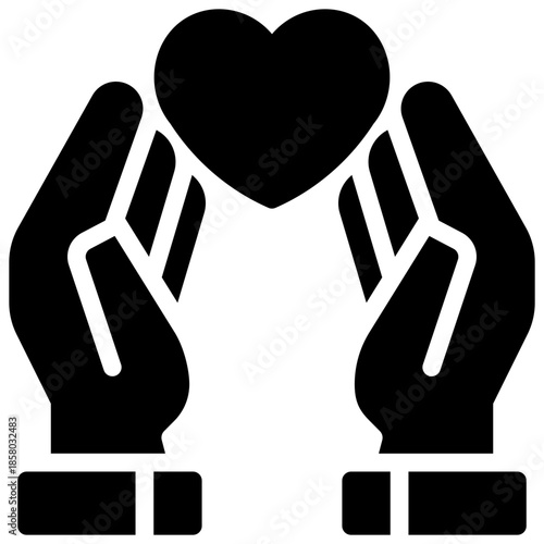 health insurance glyph icon. Strong and solid vector icon for websites, mobile interfaces, presentations, and visual branding. High quality and easy to edit.