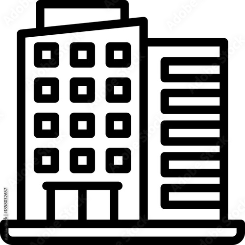 apartment line icon. Clean and minimalist vector icon for websites, mobile apps, presentations, and logos. Fully scalable and customizable for any project.