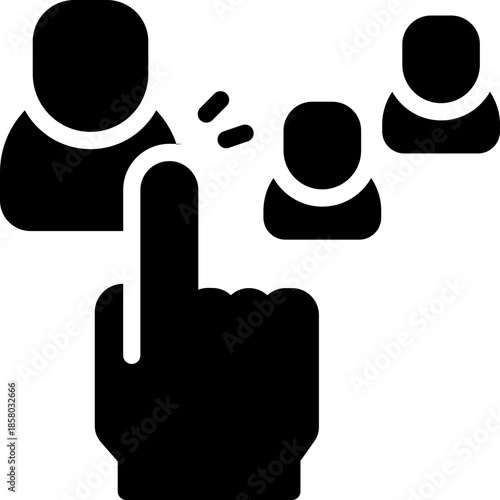 choose glyph icon. Strong and solid vector icon for websites, mobile interfaces, presentations, and visual branding. High quality and easy to edit.