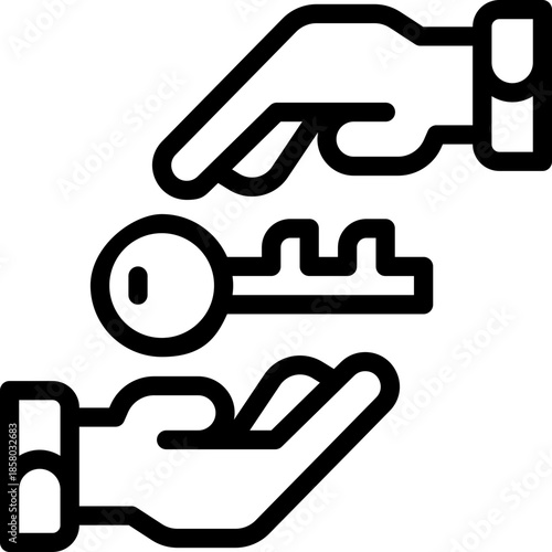 deal line icon. Clean and minimalist vector icon for websites, mobile apps, presentations, and logos. Fully scalable and customizable for any project.