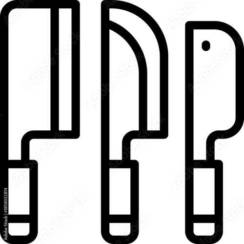 knife line icon. Clean and minimalist vector icon for websites, mobile apps, presentations, and logos. Fully scalable and customizable for any project.