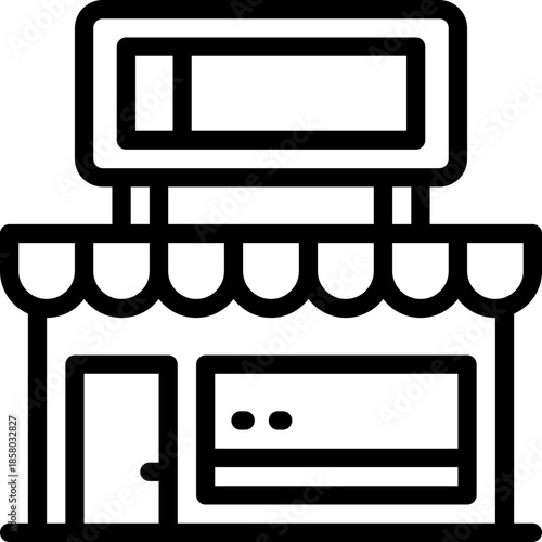 restaurant line icon. Clean and minimalist vector icon for websites, mobile apps, presentations, and logos. Fully scalable and customizable for any project.