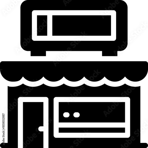 restaurant glyph icon. Strong and solid vector icon for websites, mobile interfaces, presentations, and visual branding. High quality and easy to edit.