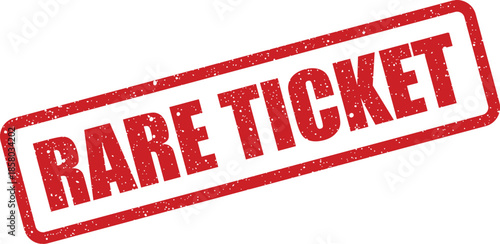 Gritty red rubber stamp impression denoting a hard to acquire pass or exclusive entry credential