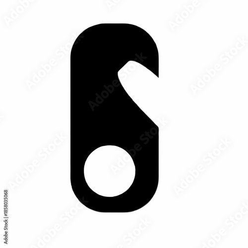 Modern black doorstop in sleek design for home or office