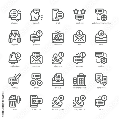 Dialogue Icon pack for your website, mobile, presentation, and logo design. Dialogue Icon outline design. Vector graphics illustration and editable stroke.