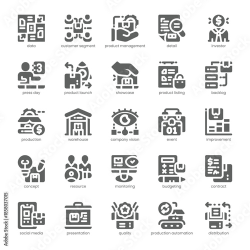 Product Pitch Icon pack for your website, mobile, presentation, and logo design. Product Pitch Icon solid design. Vector graphics illustration and editable stroke.