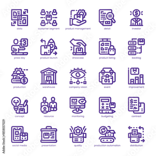 Product Pitch Icon pack for your website, mobile, presentation, and logo design. Product Pitch Icon line basic color design. Vector graphics illustration and editable stroke.