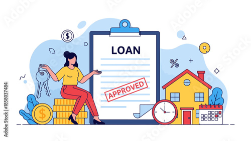Loan approval for home purchase with financial security