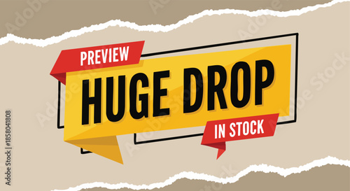 Graphic announcement for a significant product release or sale event with bold typography and vibrant colors set against a textured background