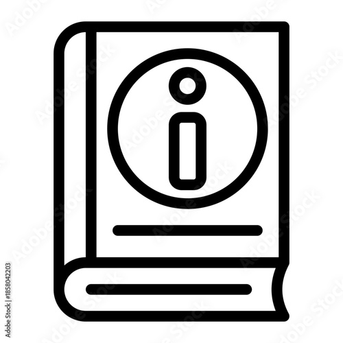 Book Instruction Guideline Manual Icon from Help and Support Icon Collection (Outline style)