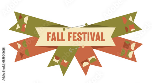 Fall festival banner graphic on a clean white background for seasonal event promotion art