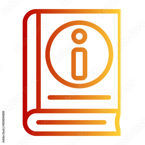 Book Instruction Guideline Manual Icon from Help and Support Icon Collection (Outline Gradient style)