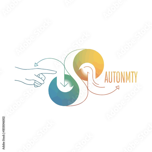 Abstract representation of autonomy and decision making process.