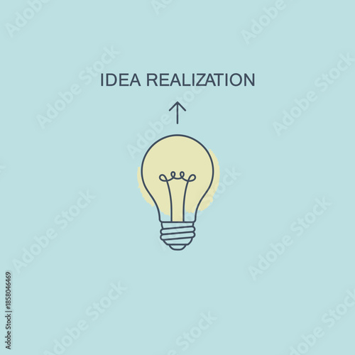 Illustration of a glowing light bulb representing an idea.