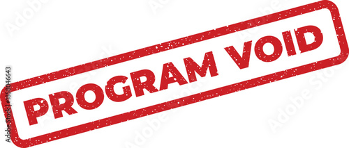 Textured rectangular stamp indicating a program has been canceled or is no longer valid for use