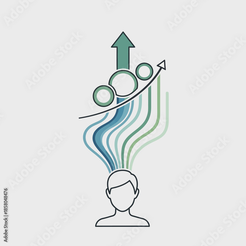 Conceptual Illustration of Human Mind and Growth Strategy.