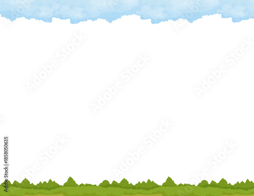 Colorful Clouds Over Lush Green Field Under Blue Sky Landscape