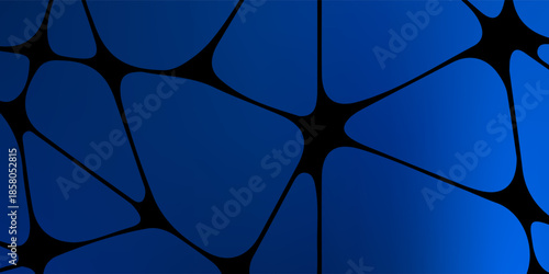 Blue Abstract Tile Pattern With Interconnected Black Starbursts For Modern Design And Art.modern design bacground.vector eps10