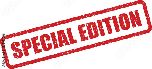 Distressed grunge textured rectangular stamp featuring bold lettering declaring a special edition product for collectors