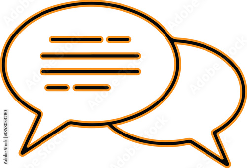Two speech bubbles with text