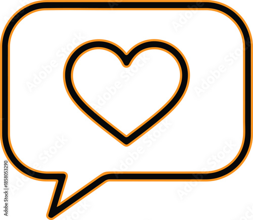 Heart inside speech bubble