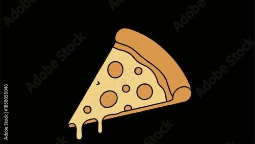 Delicious slice of cheese pizza with melted cheese dripping.