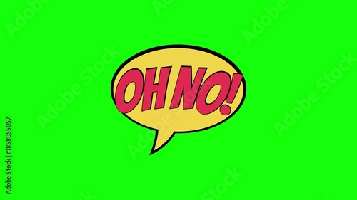 Oh no chat bubble bundle on green screen background