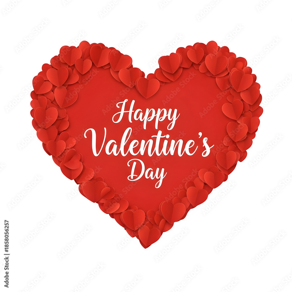 Fototapeta Happy valentine's day heart isolated on transparent background