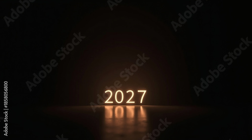 Elegant New Year 2027 First Light Minimal Concept