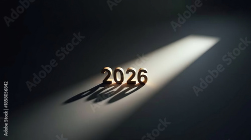 Minimal New Year 2026 Between Light and Shadow