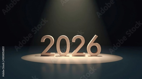 Minimal New Year 2026 Between Light and Shadow