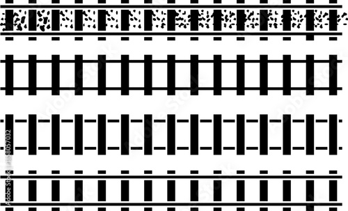 Patterned railway tracks