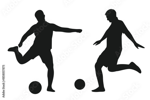 silhouette of a soccer player