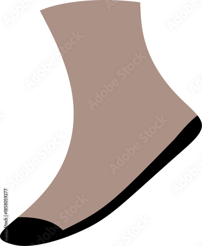 Ankle Socks Side View Illustration