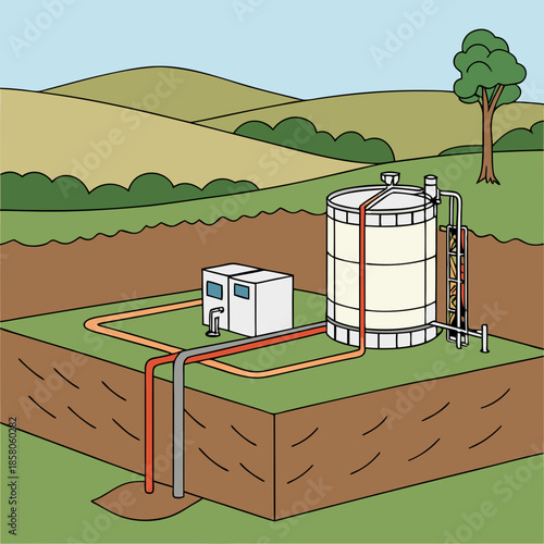 Biogas Digester System on a Farm