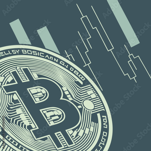 Bitcoin Cryptocurrency Digital Currency Finance Chart Graph