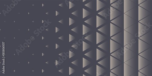 Sparse Triangles Seamless Pattern Trend Vector Dotted Stylish Abstract Background. Fashionable Textile Design Repetitive Geometric Pale Grey Abstraction. Halftone Loopable Classy Art Illustration