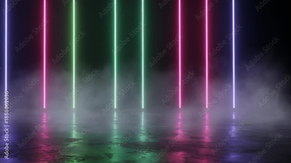 custom made wallpaper toronto digitalNeon Fog Curtain Moving Sideways Atmospheric Abstract Loop