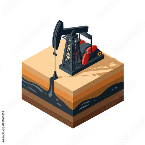 Oil Pump Jack Extraction Process.
