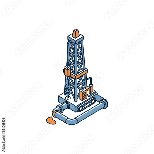 Oil Rig Derrick Equipment Industrial Machinery.