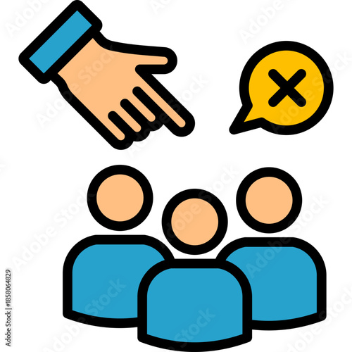 Anti Discrimination lineal color icon