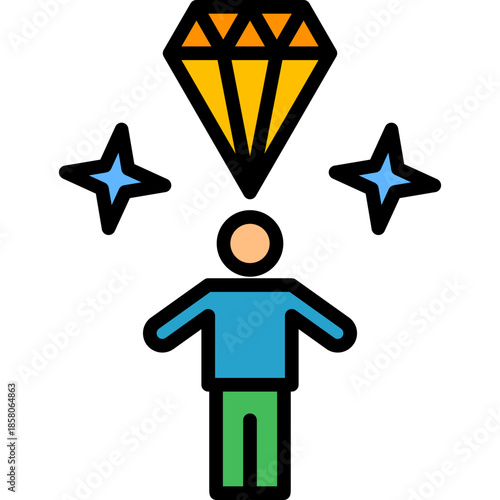 Human Dignity lineal color icon