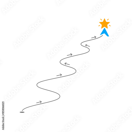 The Winding Path to Achieving a Bright Golden Star Goal.