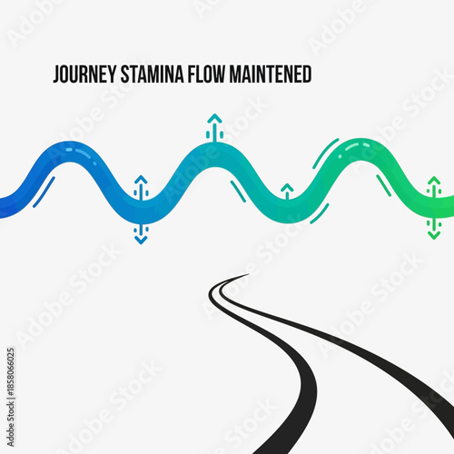 Journey Stamina Flow Maintained Abstract Representation.