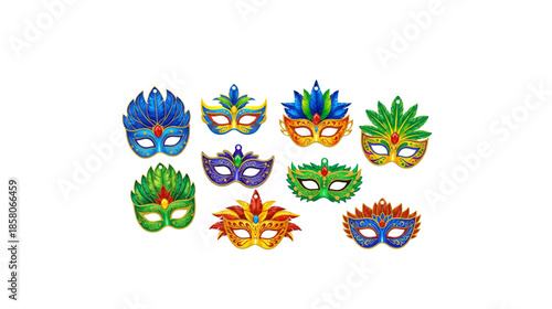 Set Of Beautiful Italian Mak isolated on white background